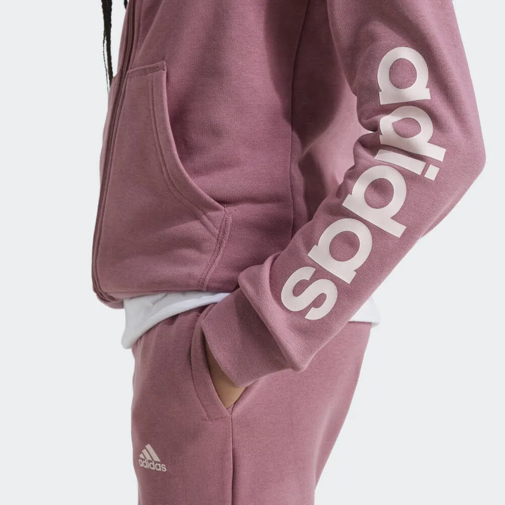 adidas ESSENTIALS LINEAR LOGO Mädchen Jacke Kapuzenjacke pink