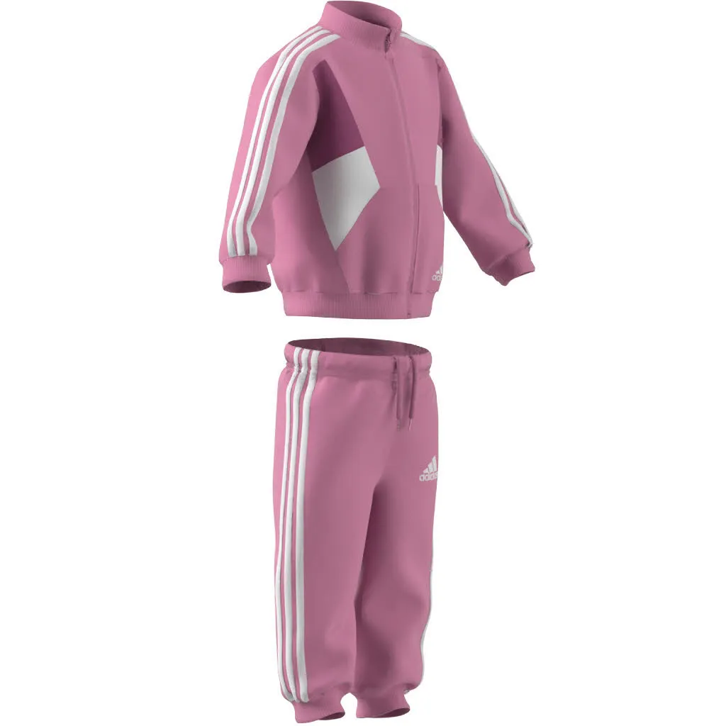 adidas Colorblock Shiny Mädchen Jogginganzug Trainingsanzug rosa