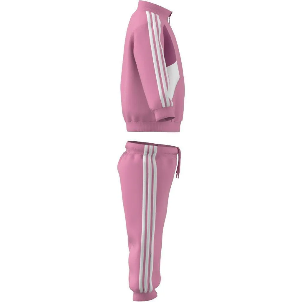 adidas Colorblock Shiny Mädchen Jogginganzug Trainingsanzug rosa