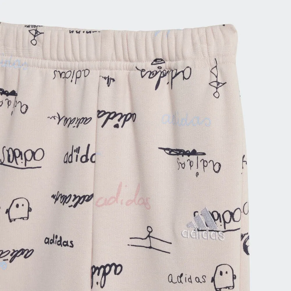 adidas BRAND LOVE Mädchen Jogginganzug Trainingsanzug rosa