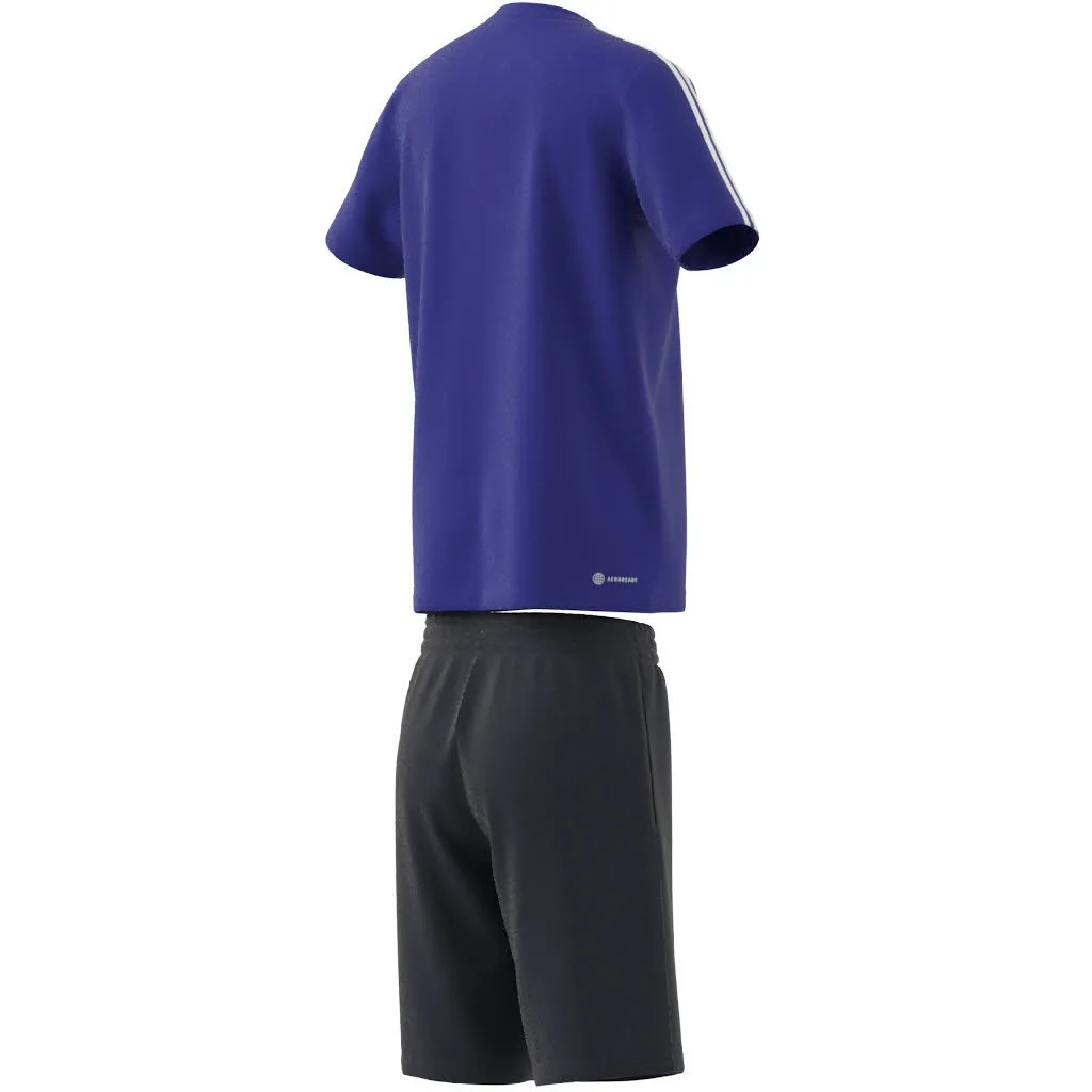 adidas Train Essentials AEROREADY 3-Streifen Regular-Fit Training Set Kinder blau