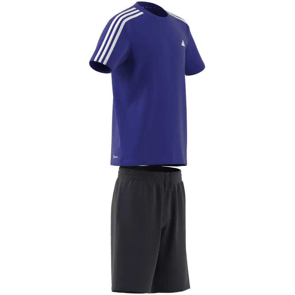 adidas Train Essentials AEROREADY 3-Streifen Regular-Fit Training Set Kinder blau
