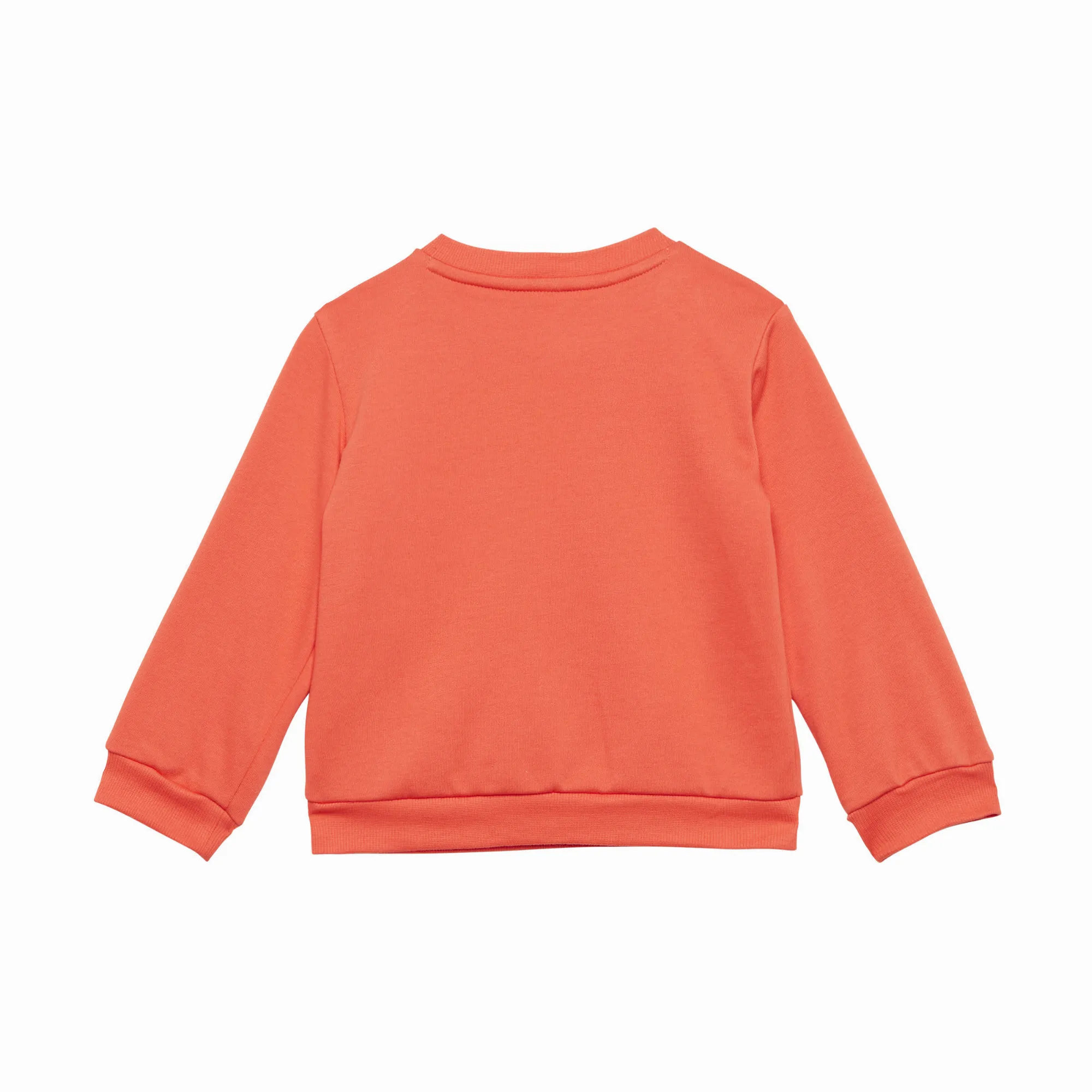 adidas Badge of Sport French Terry Jogginganzug Pullover Jogginghose Kinder orangerot