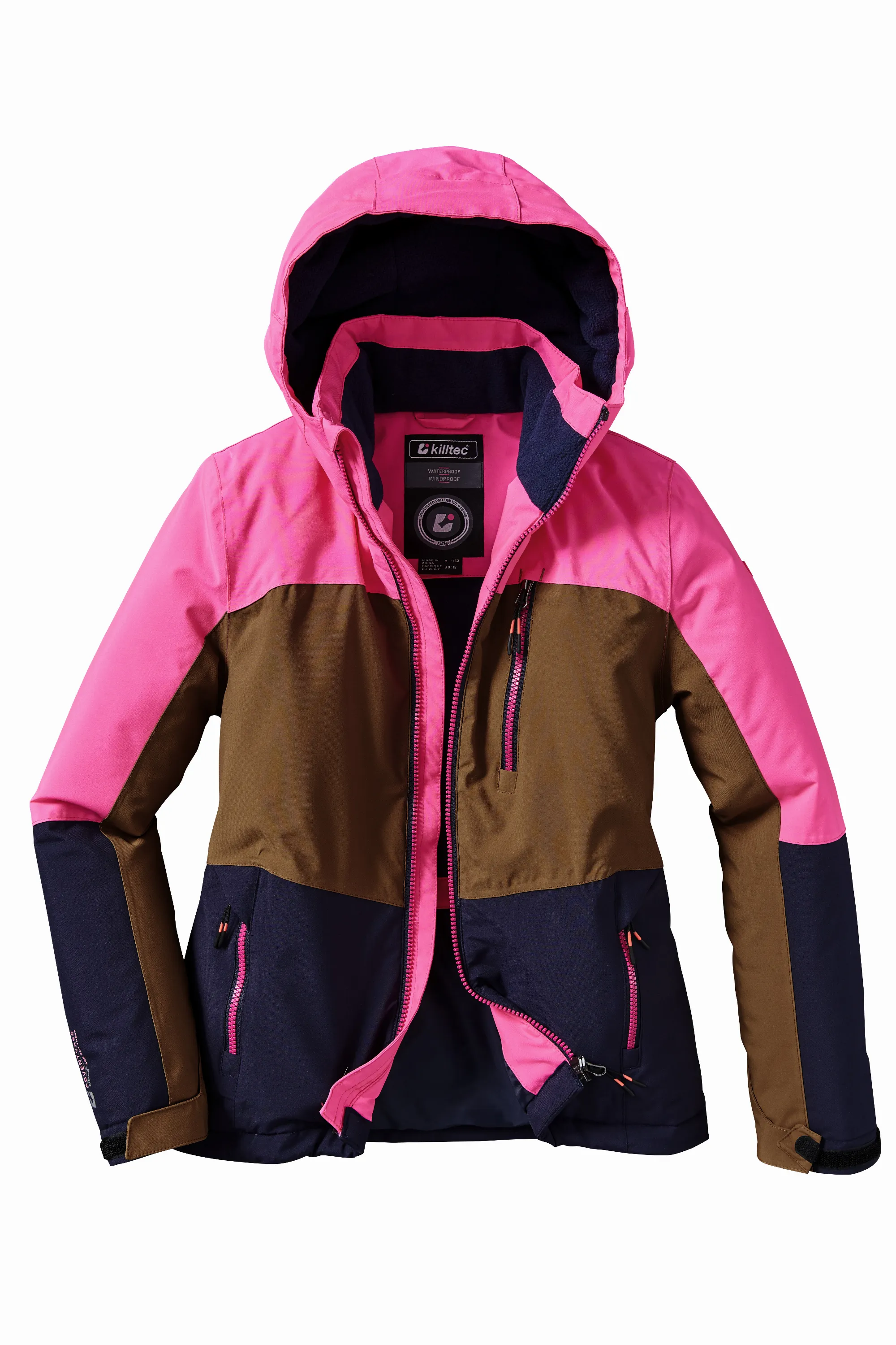 Killtec KOW 354 GRLS JCKT Skijacke Kinder Mädchen braun pink