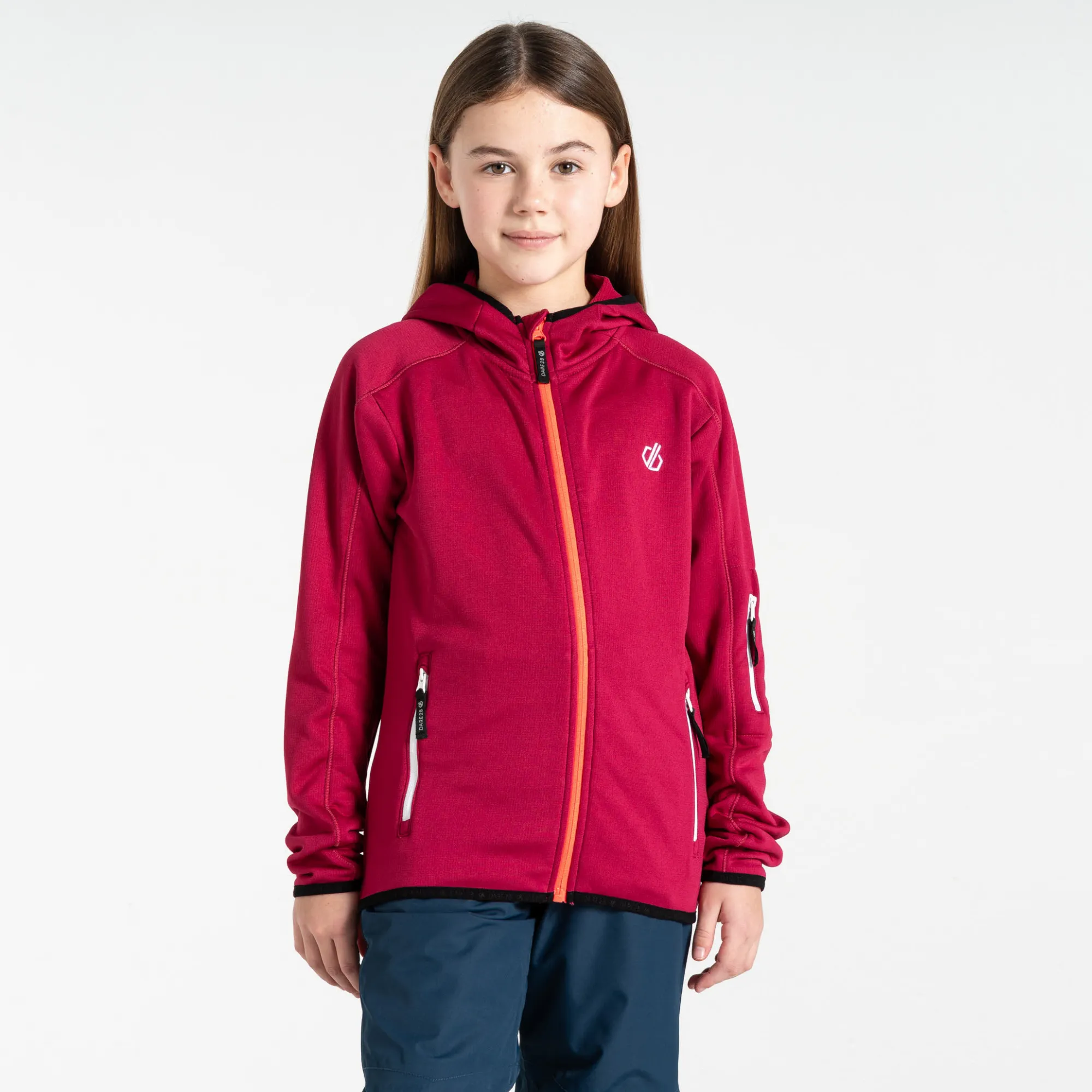 DARE 2B Kinder Explore Fleece Fleecejacke Mädchen rosarot beere