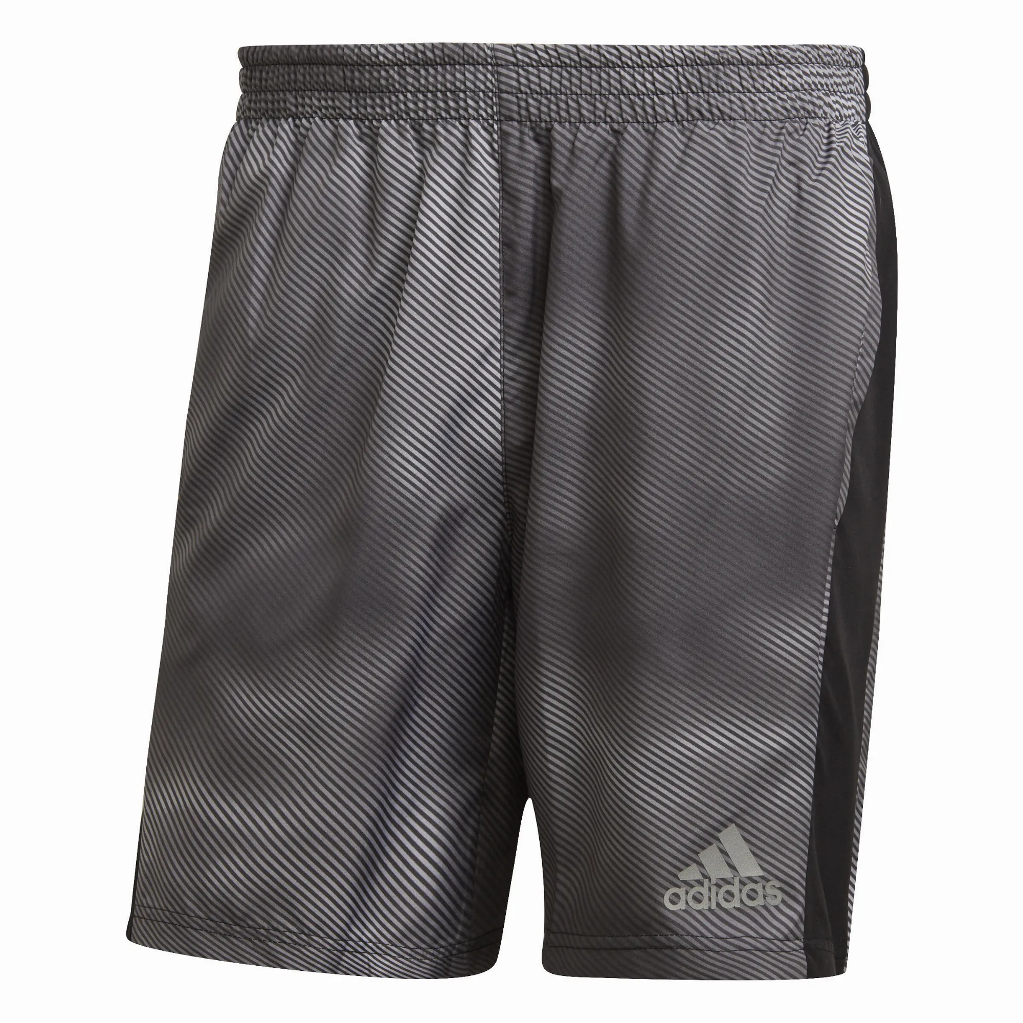 adidas Own the Run Colorblock Herren Shorts Laufshort kurze Hose grau
