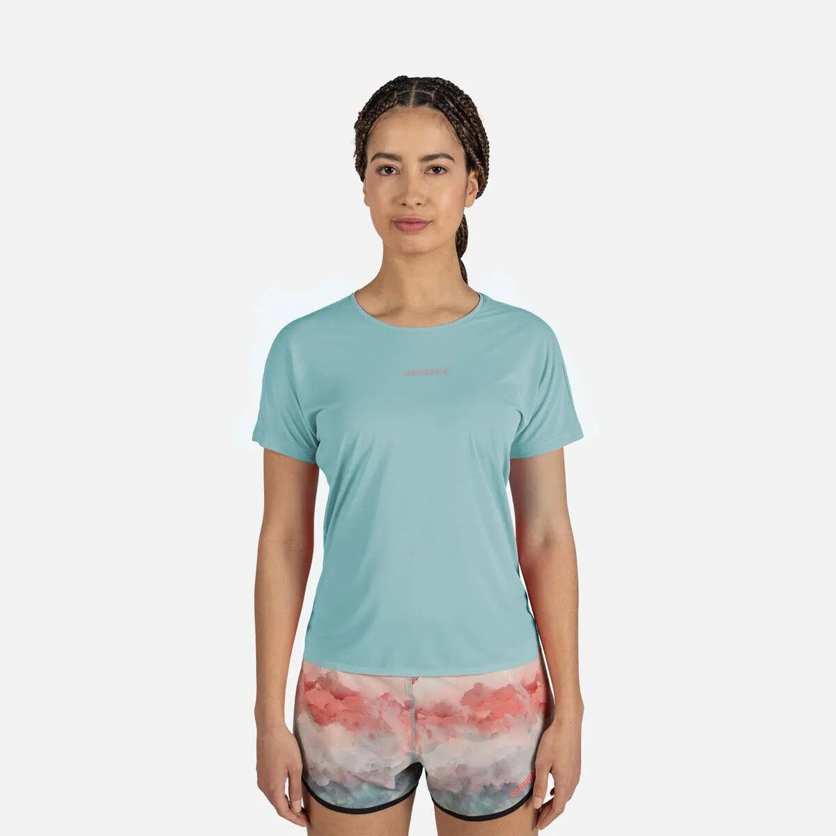 Rossignol Sapa Trail Running Tee Laufshirt Damen hellblau