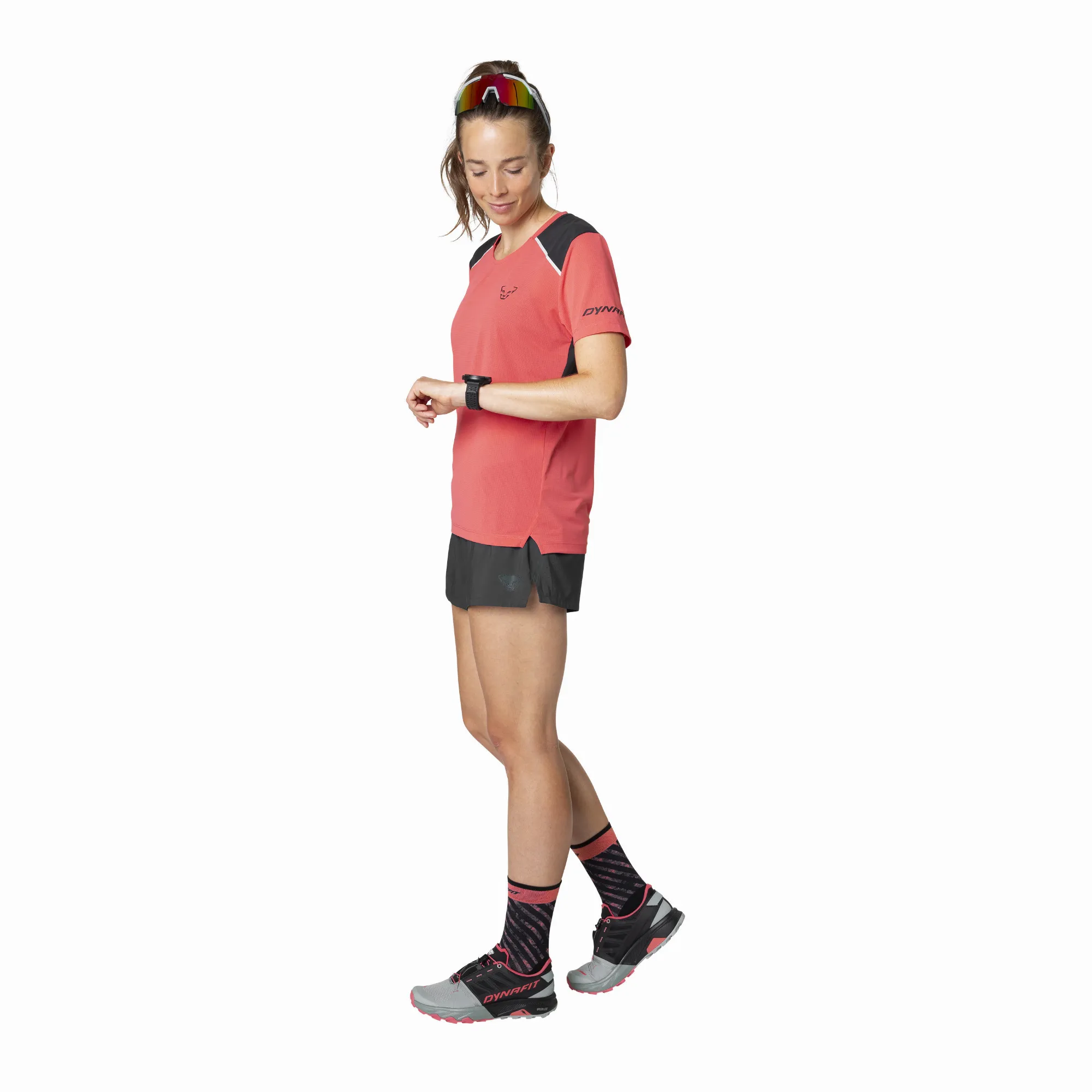 Dynafit Sky Shirt Lauftrikot Sport-T-Shirt Damen orangerot
