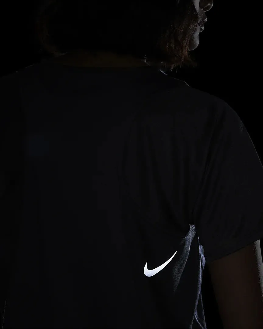 NIKE DRI-FIT RACE WOMEN'S Damen Laufshirt Funktionsshirt T-Shirt schwarz NEU