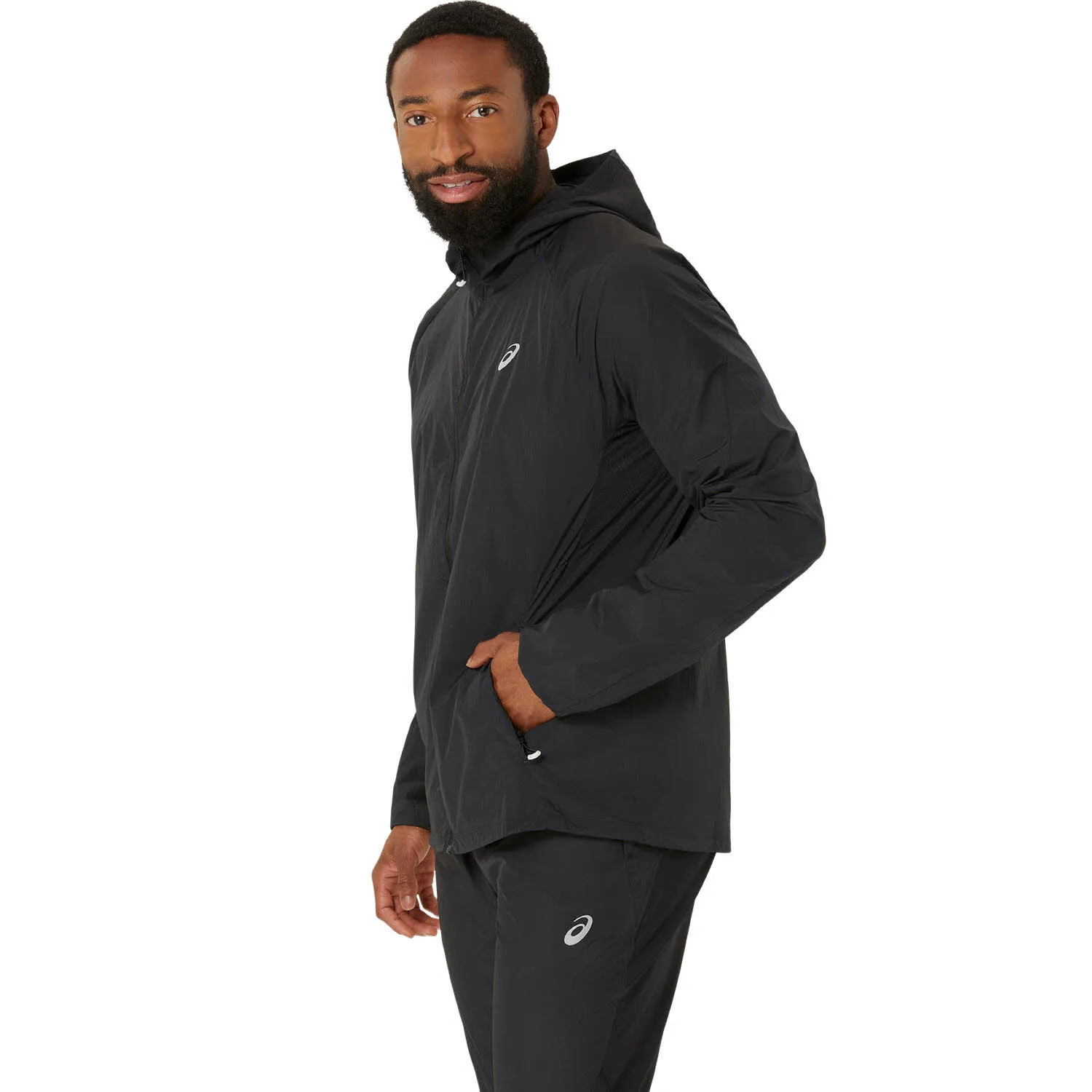ASICS ROAD PACKABLE JACKET Laufjacke Herren schwarz