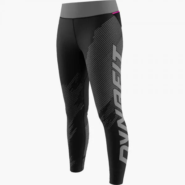 Dynafit ULTRA GRAPHIC LONG TIGHTS Damen Laufhose Lauftights schwarz NEU