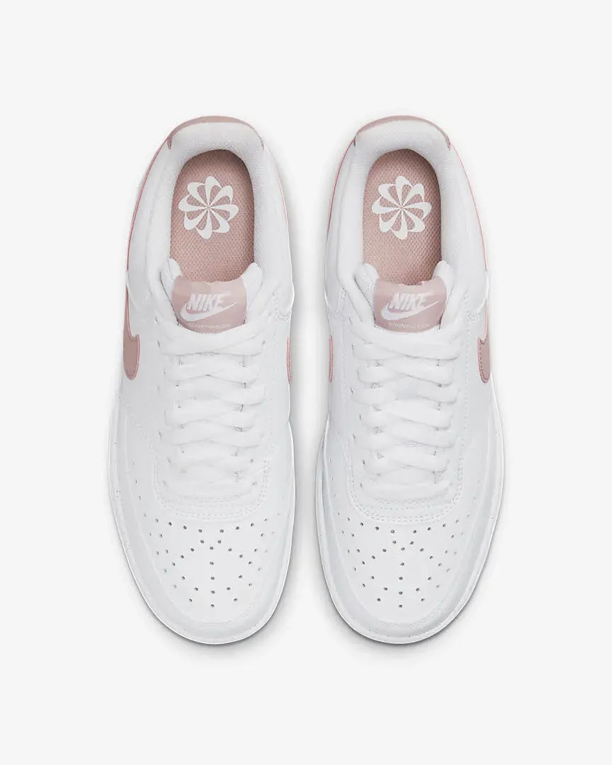 Nike Court Vision Low Next Nature Damen Sneaker Modeschuh Weiß Rosa NEU