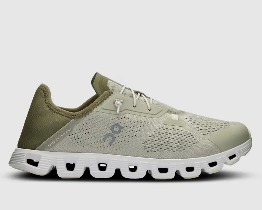 ON Cloud 5 Coast Chalk | Olive Sneaker Herren dunkelgrün