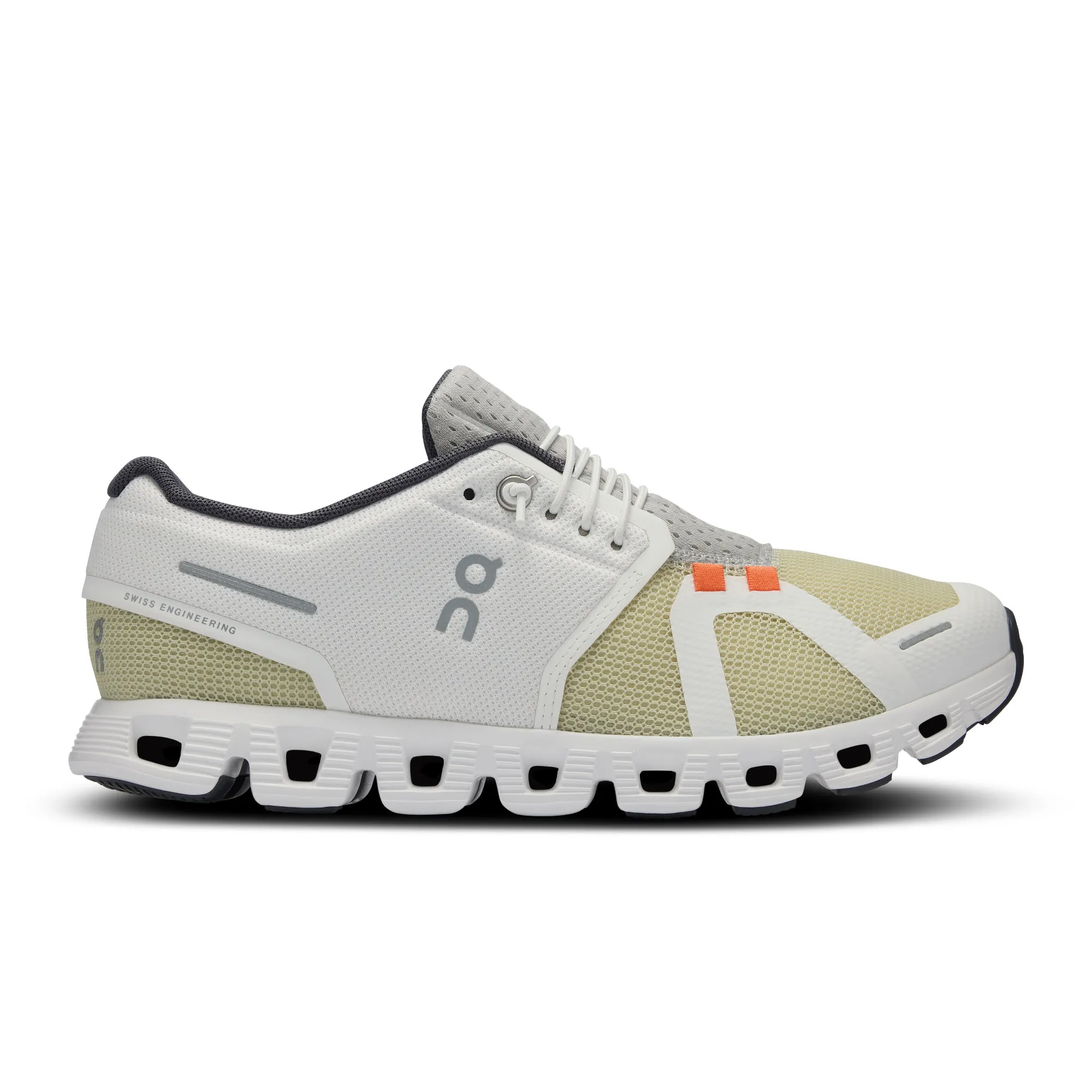ON Cloud 5 Push Sneaker Freizeitschuhe Damen weiß grün