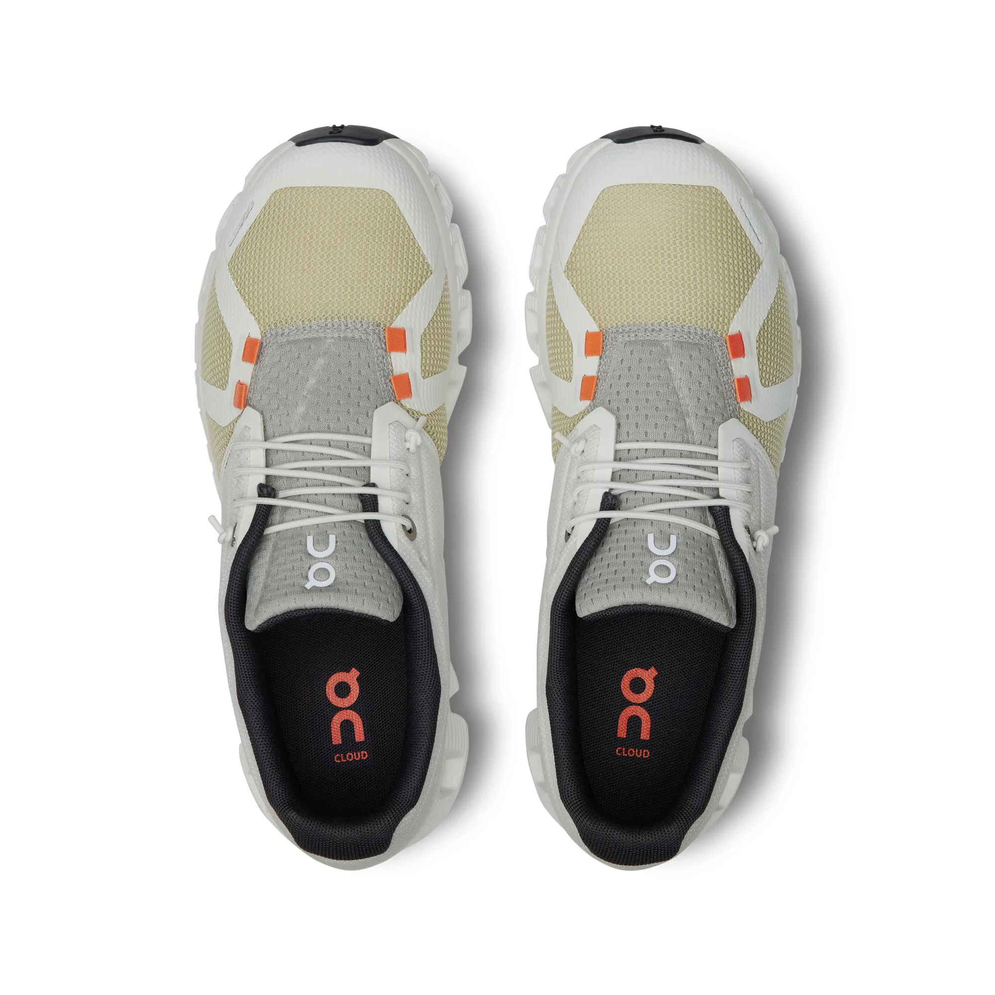 ON Cloud 5 Push Sneaker Freizeitschuhe Damen weiß grün