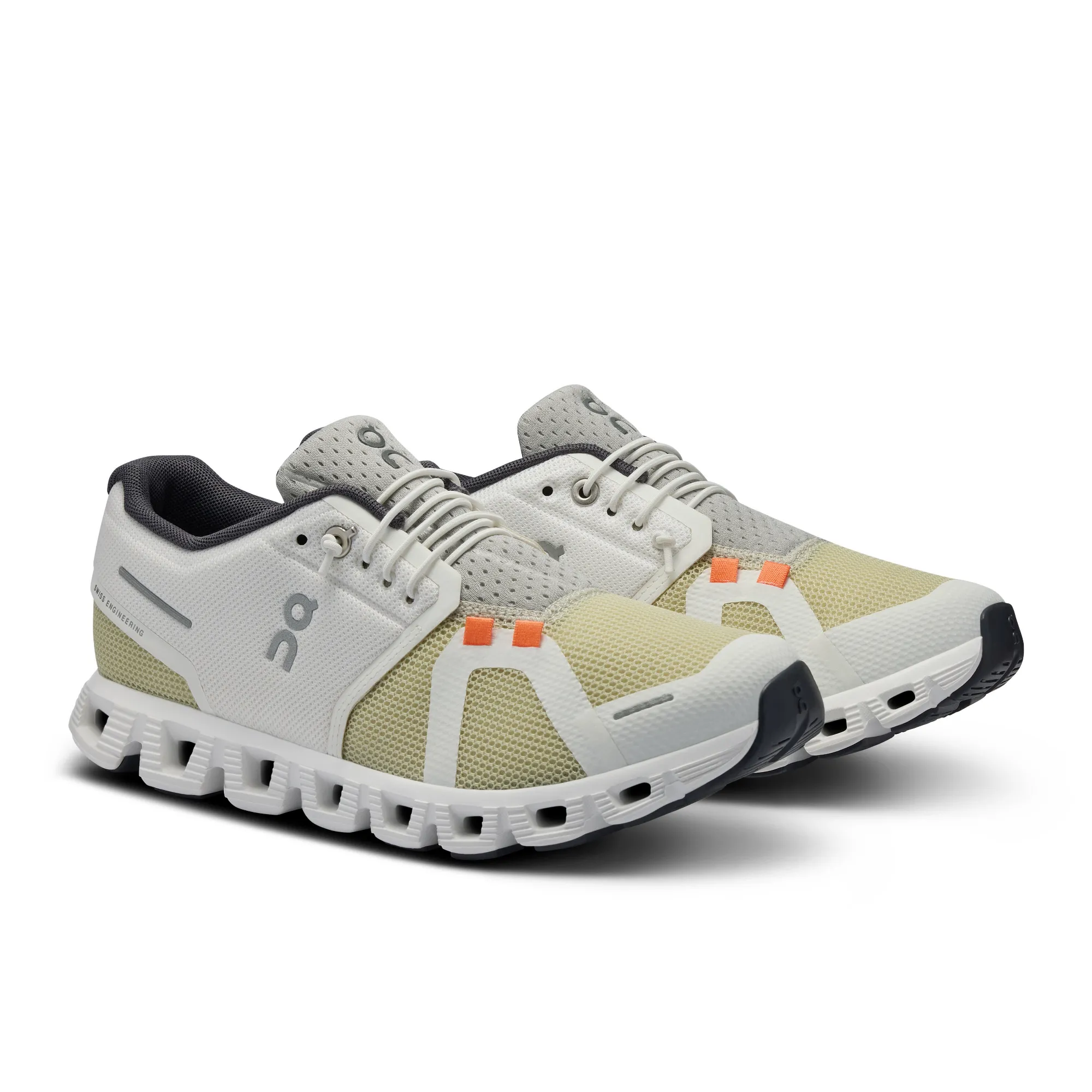 ON Cloud 5 Push Sneaker Freizeitschuhe Damen weiß grün