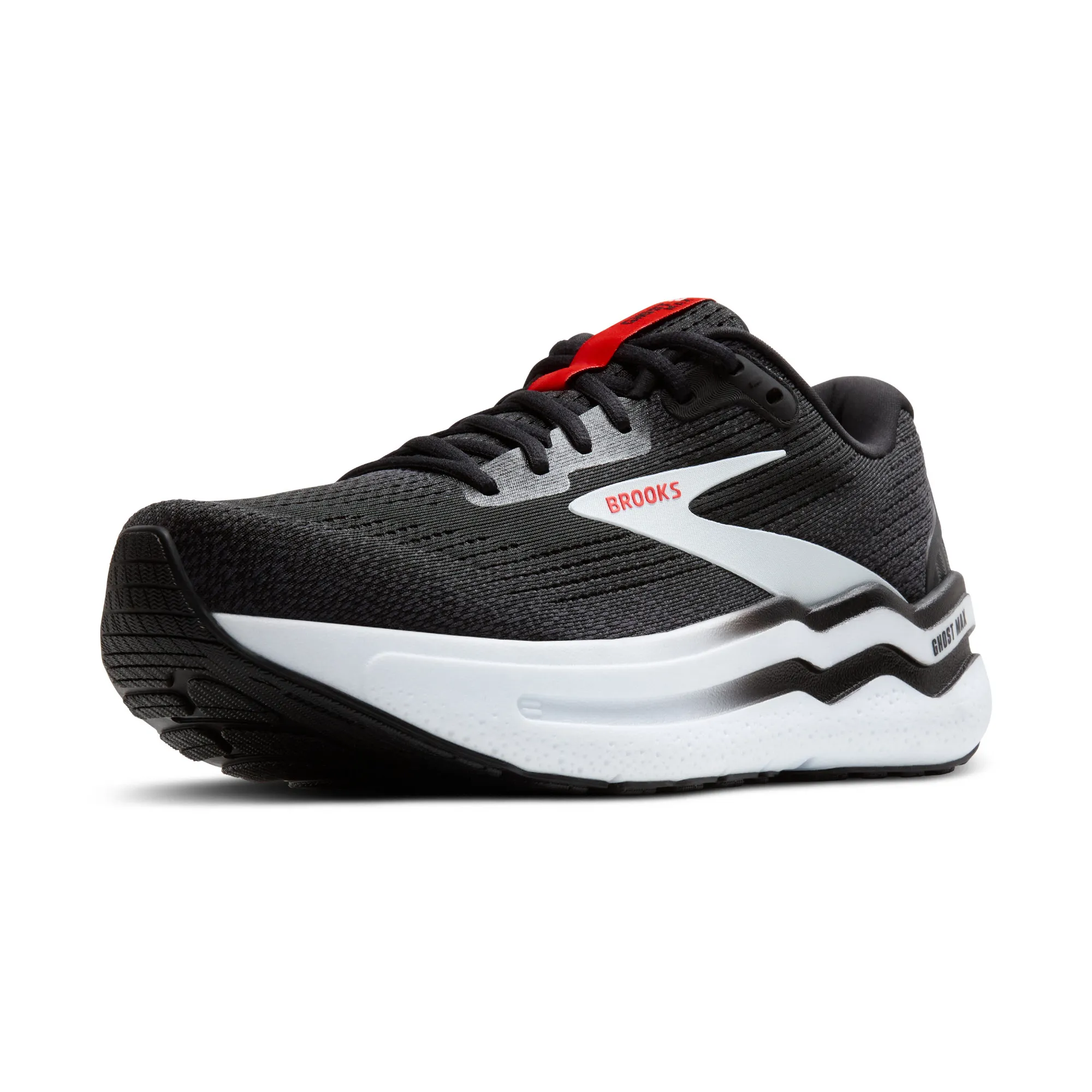 Brooks Ghost Max 2 Laufschuh Joggingschuh Herren schwarz rot