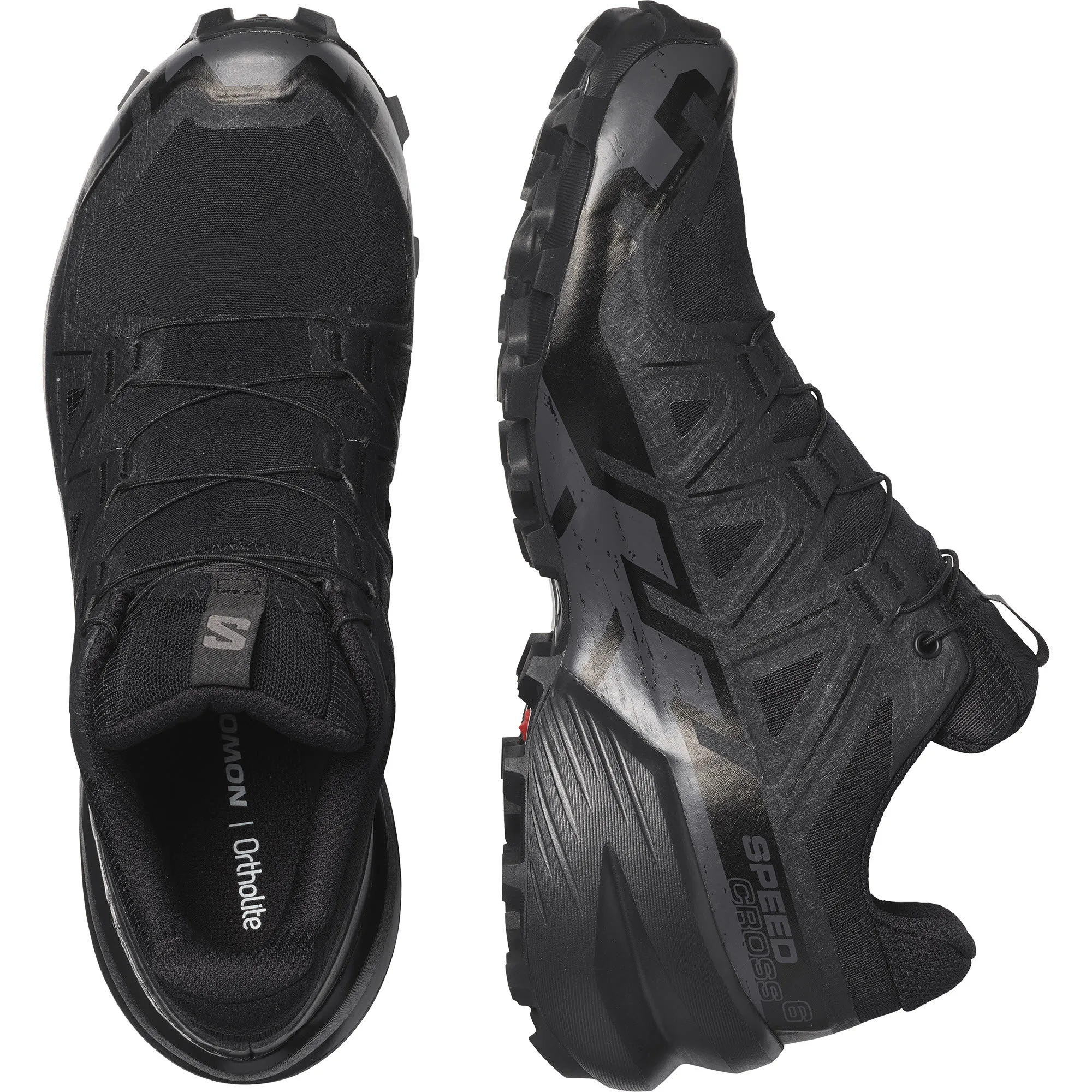 Salomon Speedcross 6 GTX Trailrunning-Schuhe mit Quicklace Wetterfest Damen Schwarz