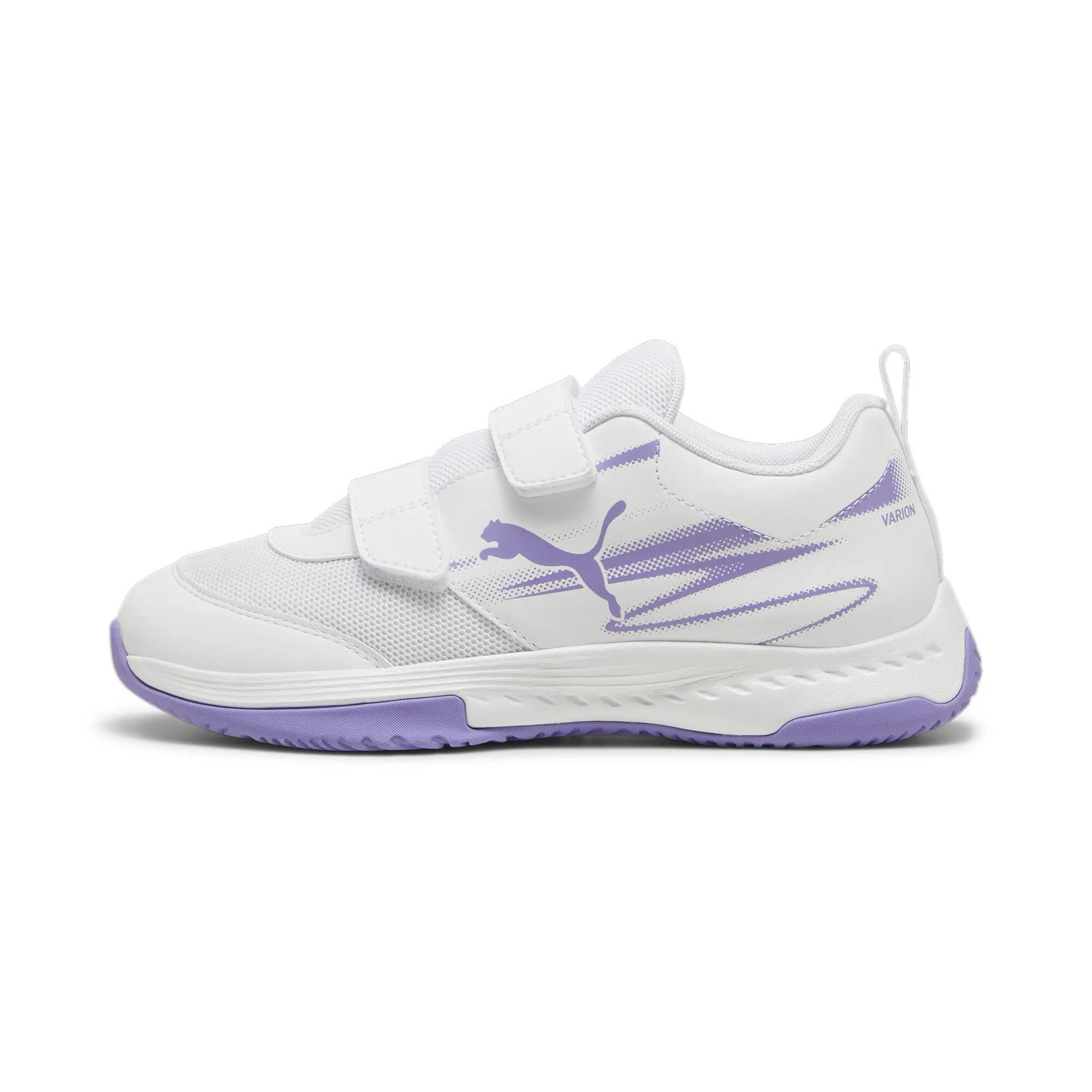 Puma Varion II V Jr Hallensportschuhe Teenager Mädchen weiß lila