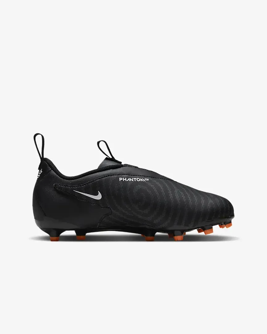 Nike JR Phantom GX Academy Jungen Fußballschuhe Schwarz Weiß Orange