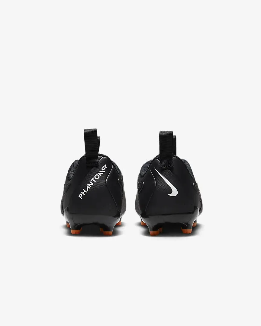 Nike JR Phantom GX Academy Jungen Fußballschuhe Schwarz Weiß Orange