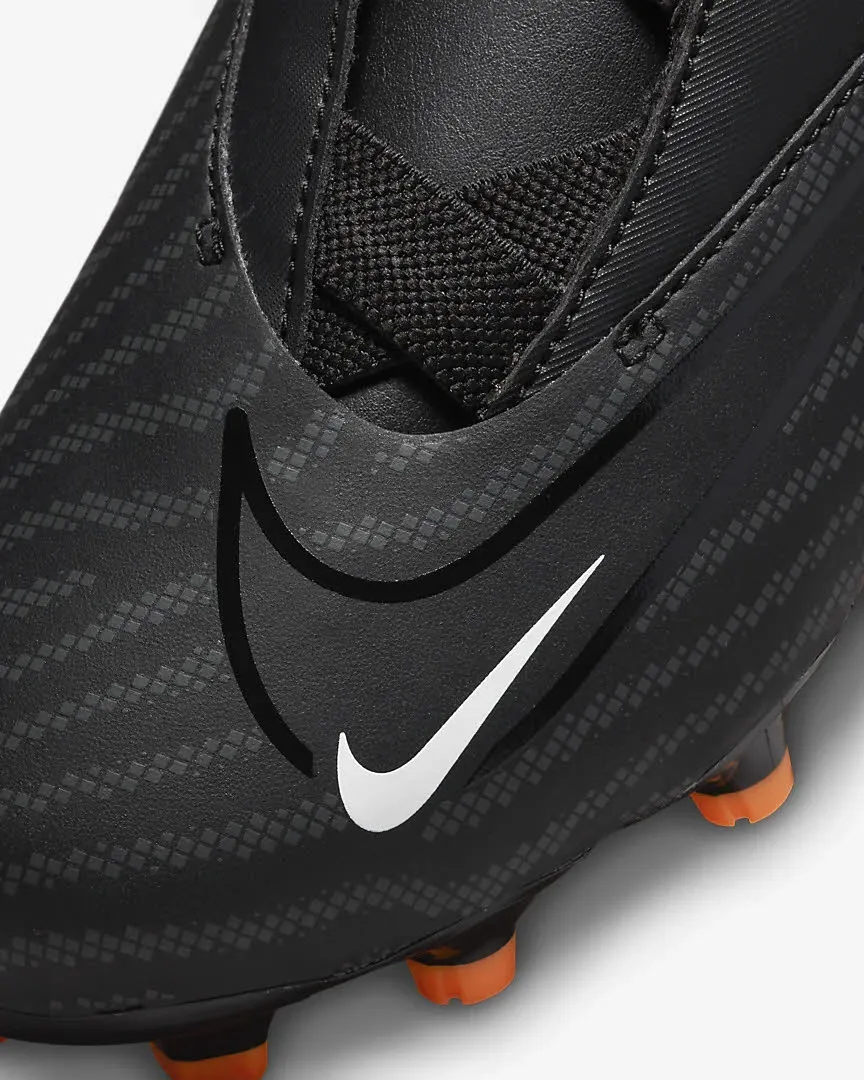 Nike JR Phantom GX Academy Jungen Fußballschuhe Schwarz Weiß Orange