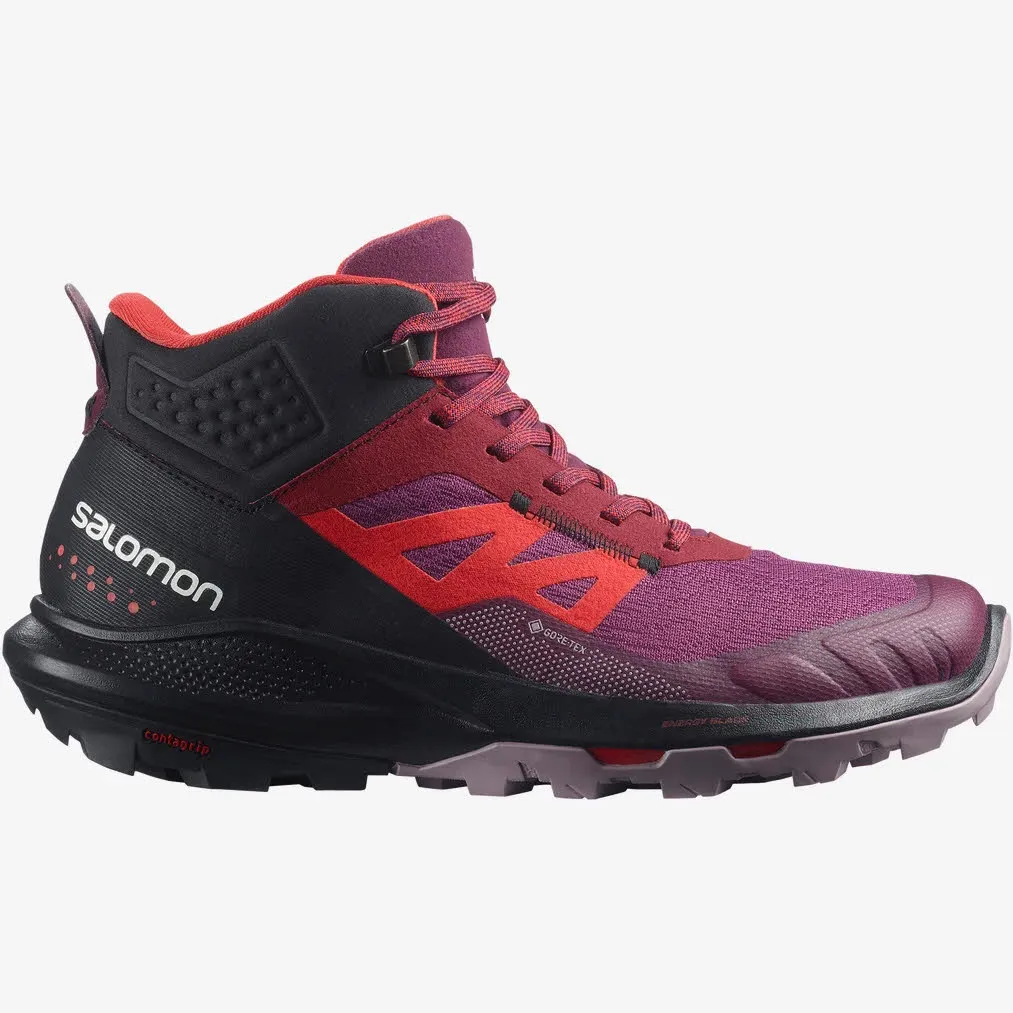 Salomon OUTpulse Mid GTX W Damen Wanderschuhe Trekkingschuhe grape wine NEU