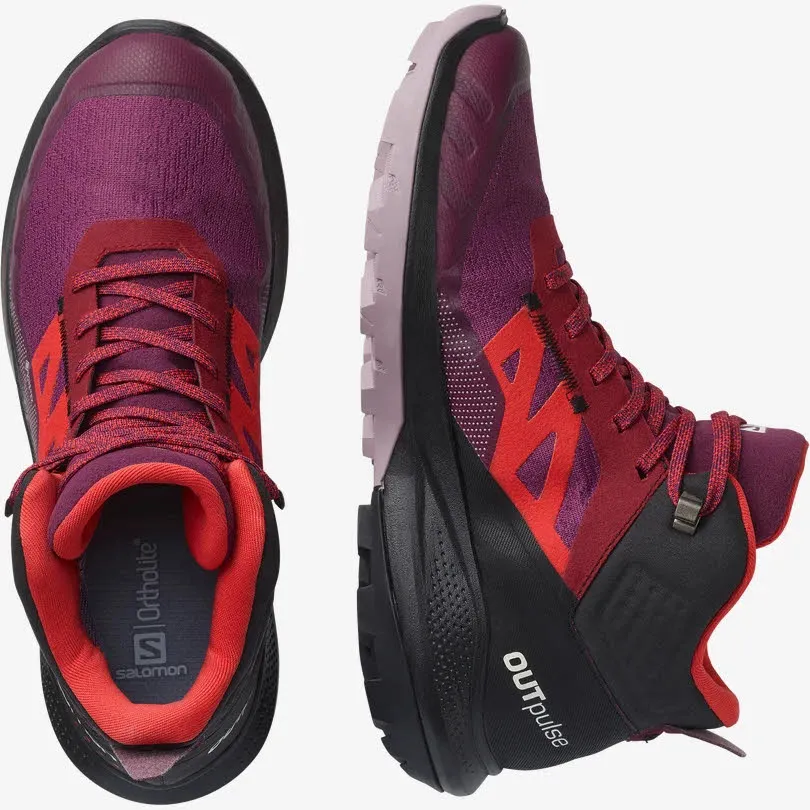 Salomon OUTpulse Mid GTX W Damen Wanderschuhe Trekkingschuhe grape wine NEU