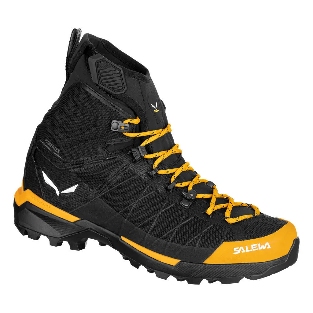 Salewa ORTLES LIGHT MID PTX BOOT M Bergschuh Herren schwarz gelb