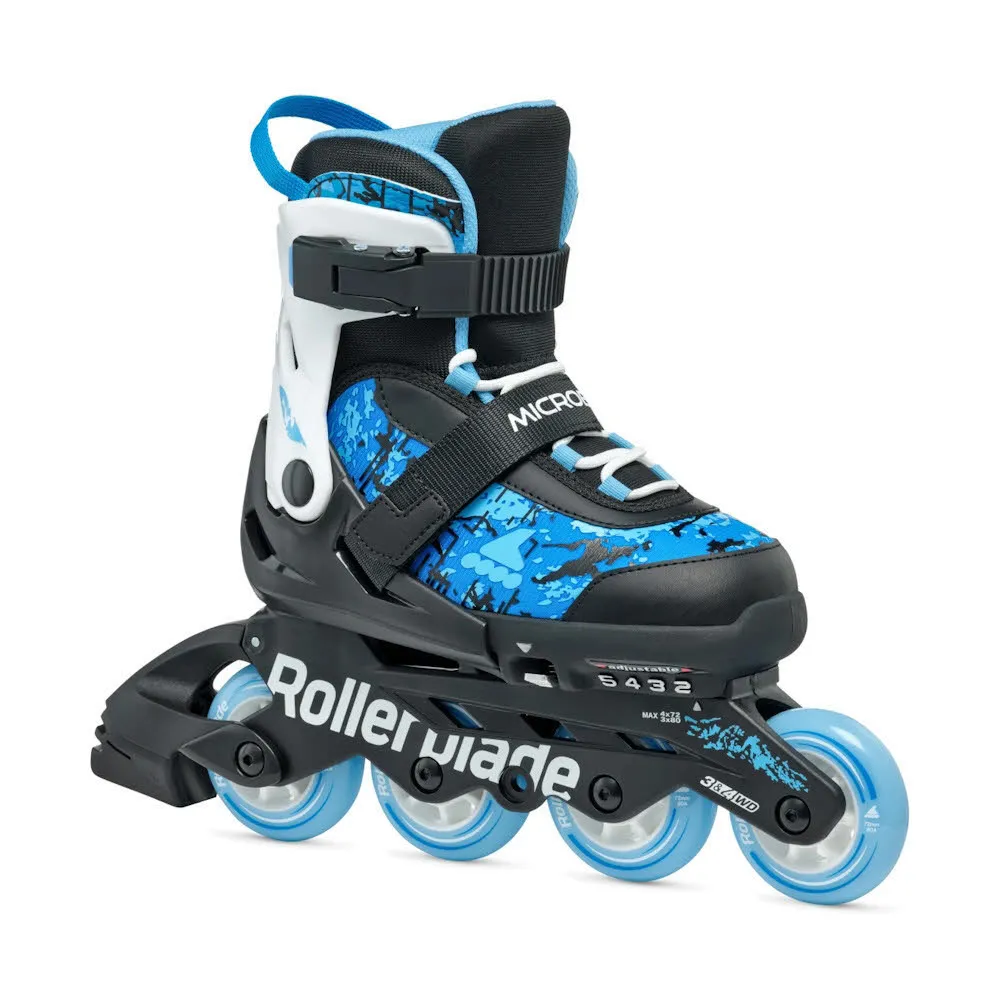 Rollerblade MICROBLADE SL Kinder Inline Skates verstellbar schwarz/himmelwasser