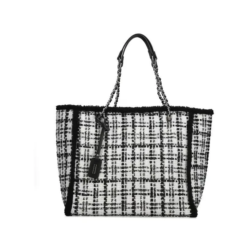Rieker Shopper Handtasche Damen schwarz weiß