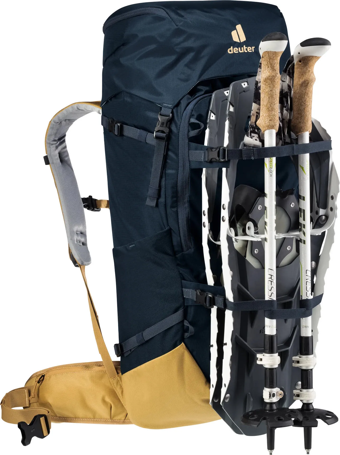 Deuter Rise 34+ Herren Schneeschuh-Rucksack Trekking Tour blau/braun NEU