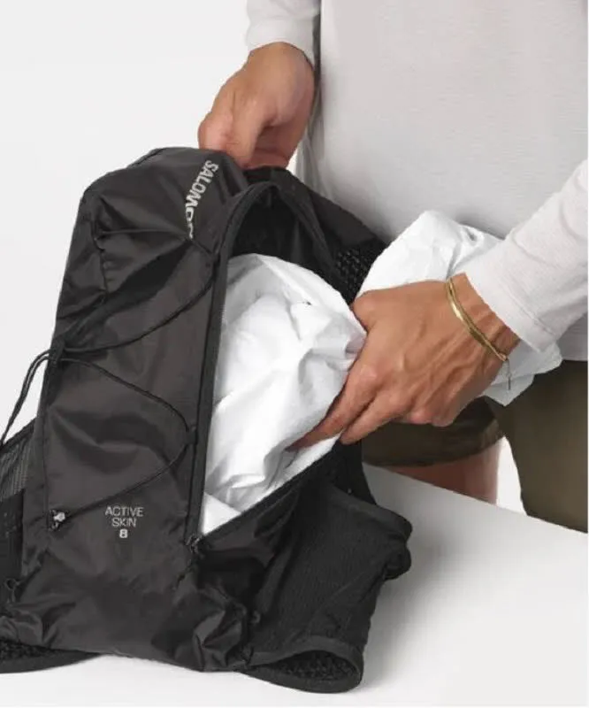 Salomon ACTIVE SKIN 8 Unisex Laufweste Laufrucksack Multifunktionsrucksack black/metal