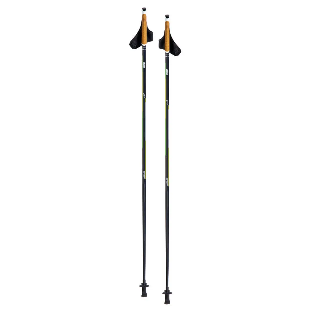 Swix CT4 Premium Nordic Walking Stöcke Lime Klickschlaufe Just Go Spitze NEU