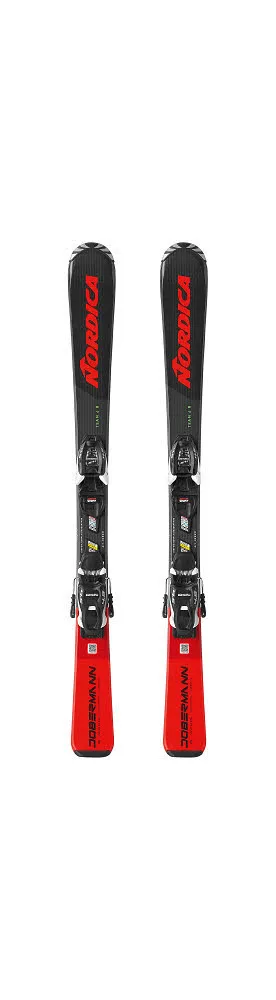 Nordica Team J R Fdt (110-150) + F7.0 FDT Kinder Ski Allmountain 24/24 schwarz/rot