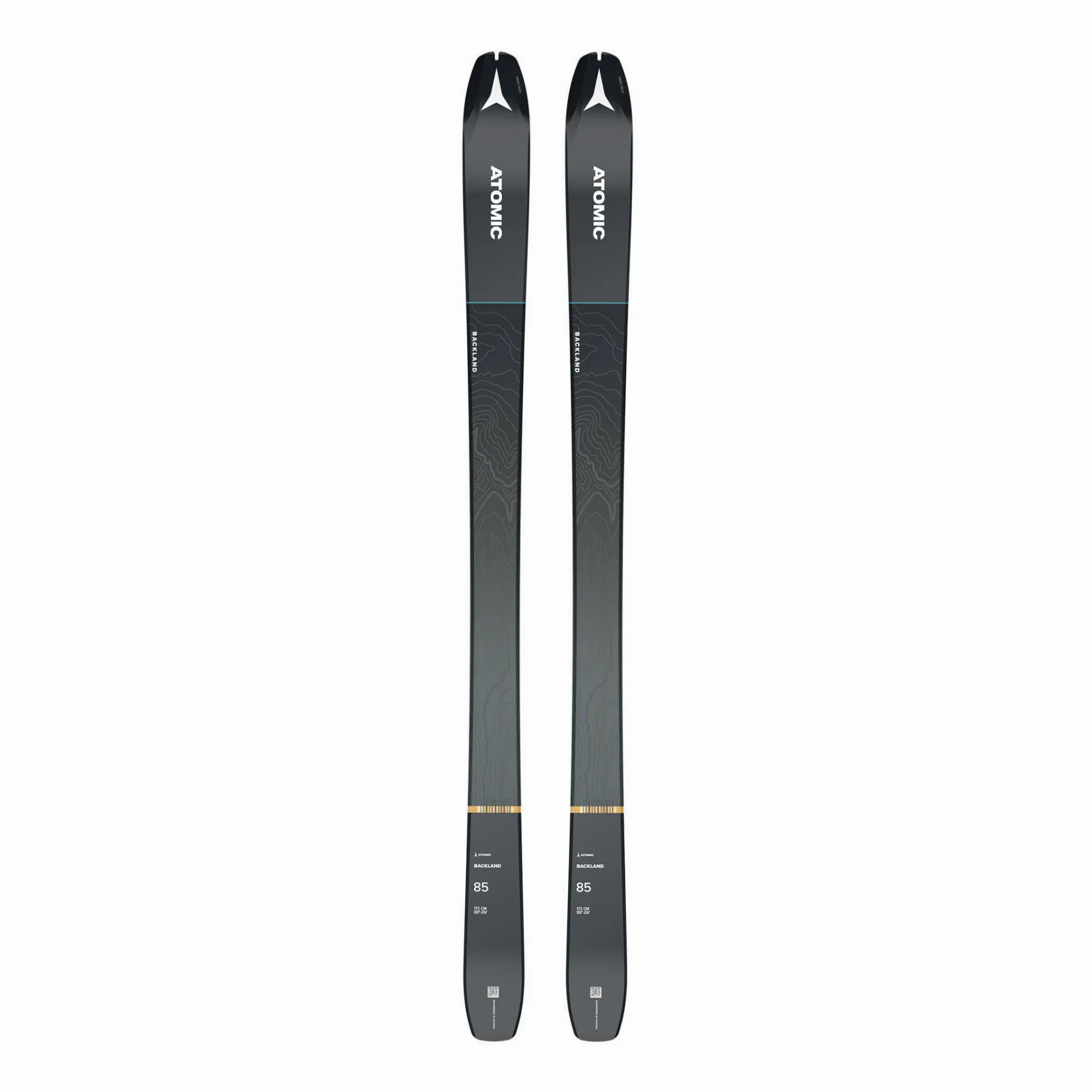 Atomic BACKLAND 85 + HYB SKIN 85/ 86 Dark Tourenski Herren Holzkern Carbon Backbone leicht schwarz NEU