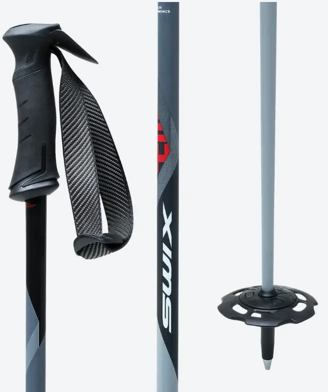 Swix Techlite Pro Ms Unisex Skistöcke Ski Poles Alu grau