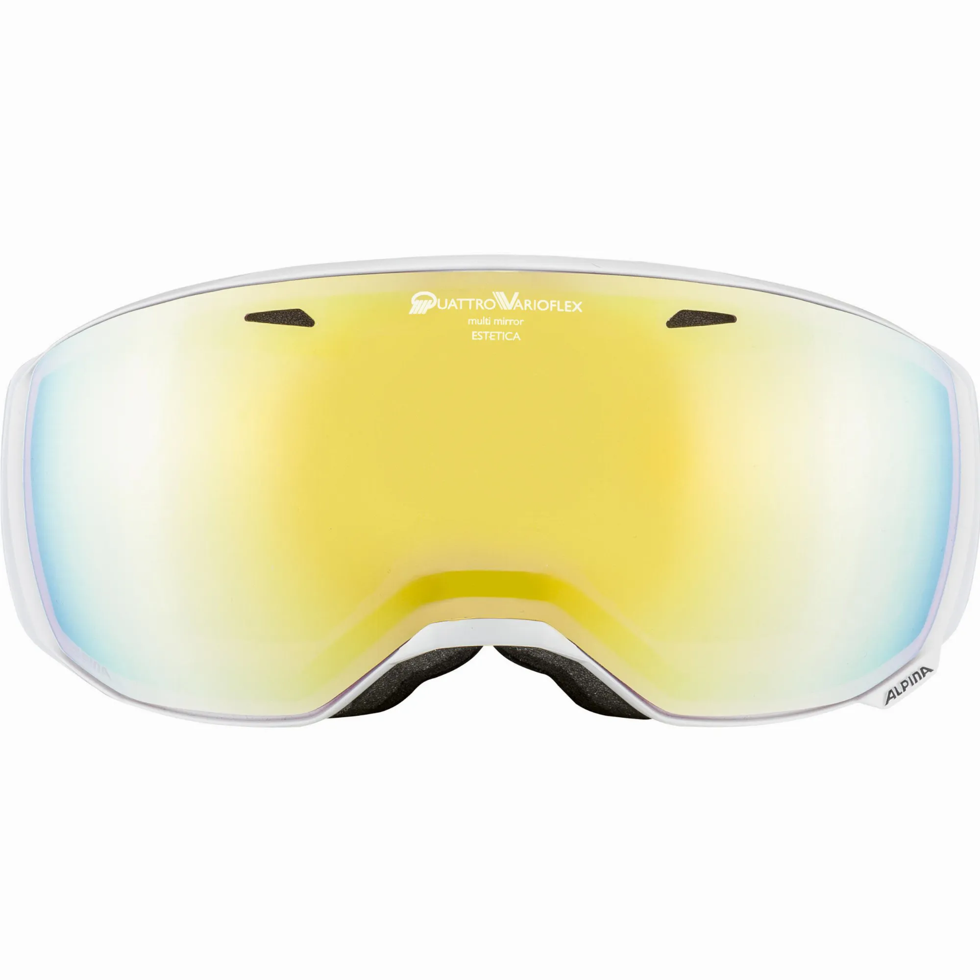 Alpina Estetica QVM gold sph. Damen Skibrille Wintersportbrille Brille white NEU