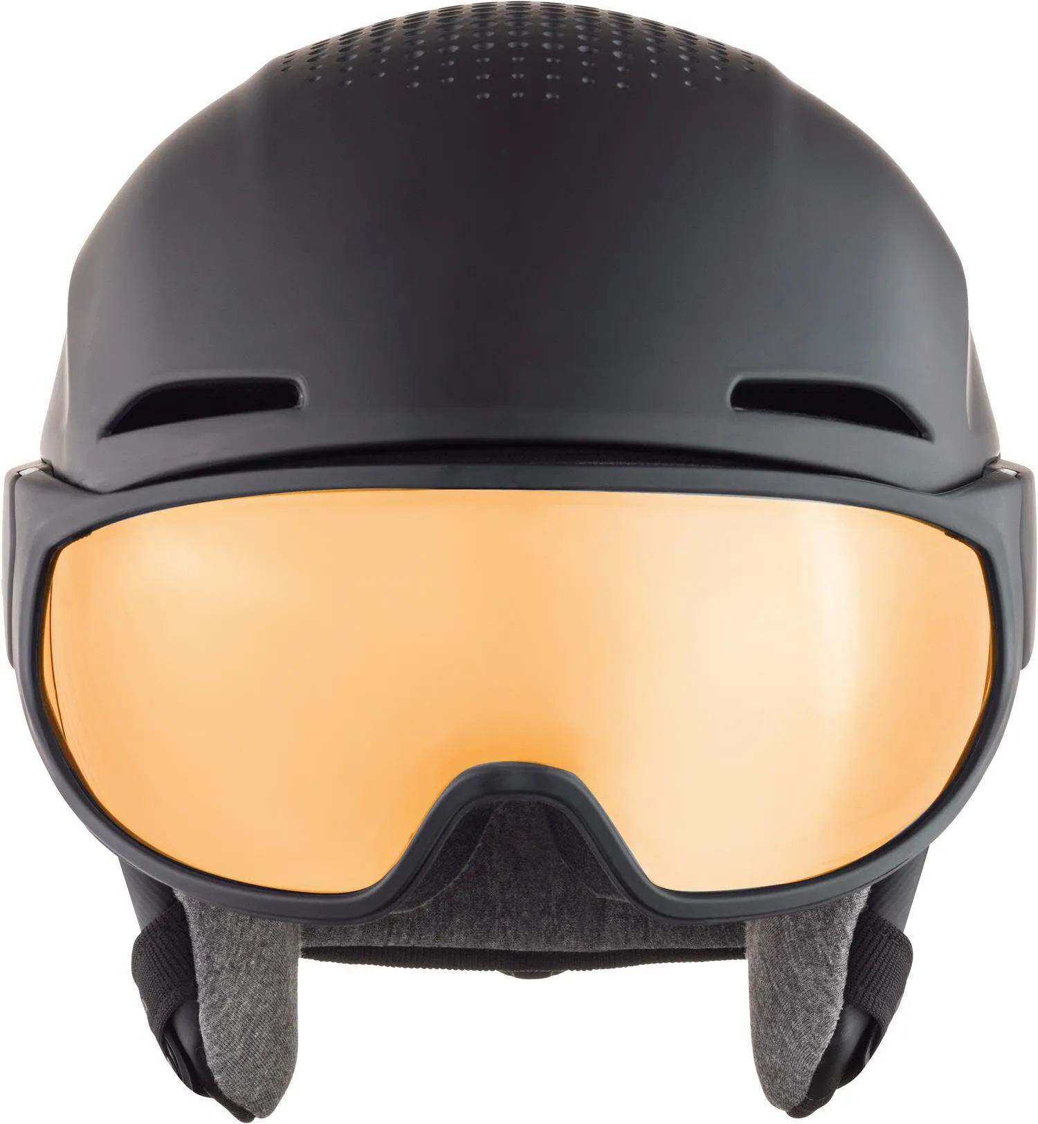 Alpina Alto Q-Lite Herren Skihelm Visir-Helm schwarz
