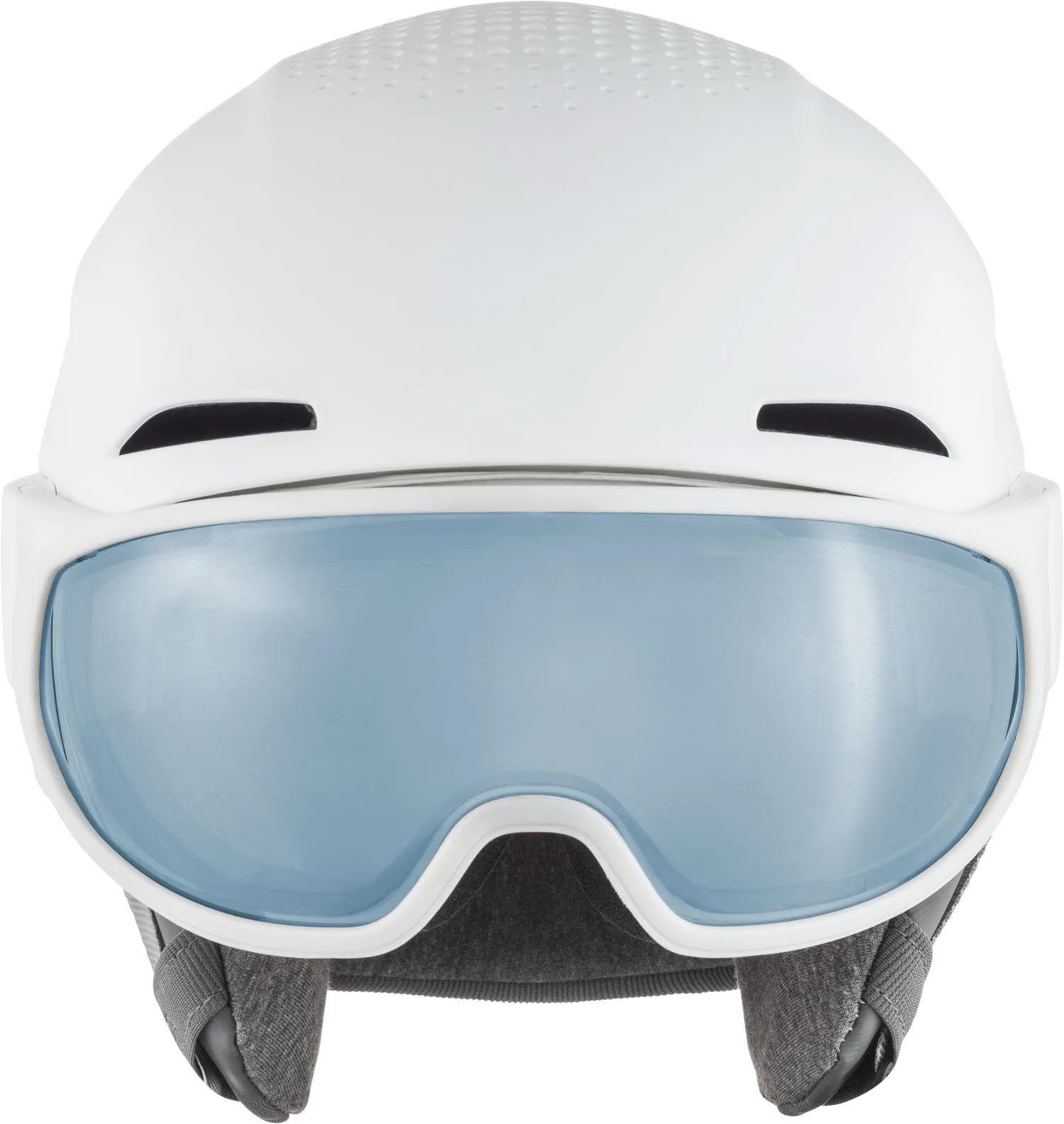 Alpina Alto QV Herren Skihelm Integriertes Visir weiß