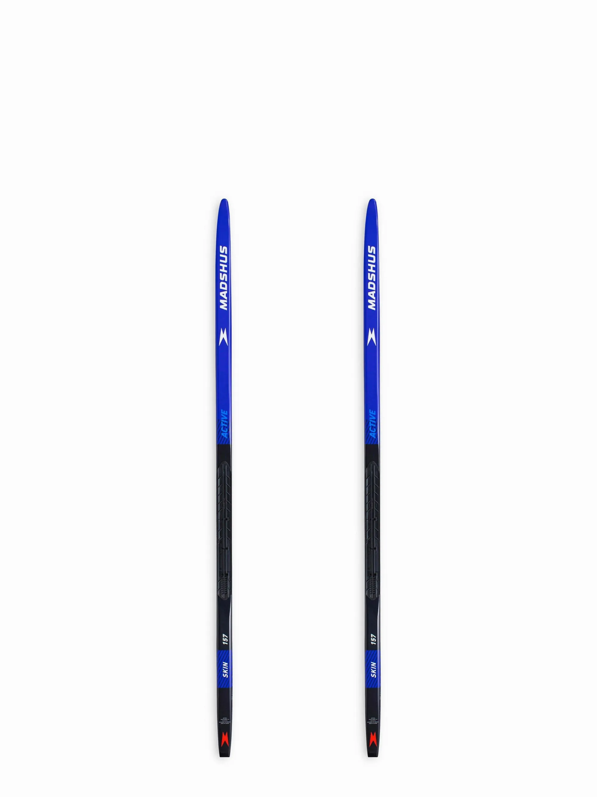 Madshus Active Skin JR Kinder Langlaufski Fellski Classic blau NEU